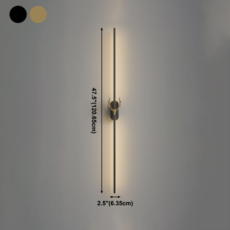 Lineare Wandlampe Aluminium Einfacher Stil LED LED LIGHT WALL SCHLAFT für Wohnzimmer