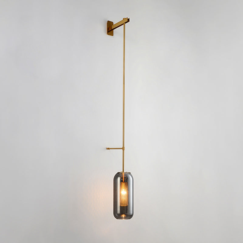 Einfachheit im zeitgenössischen Stil Wandleuchte leichte Glasschatten Wandlampe für Schlafzimmer