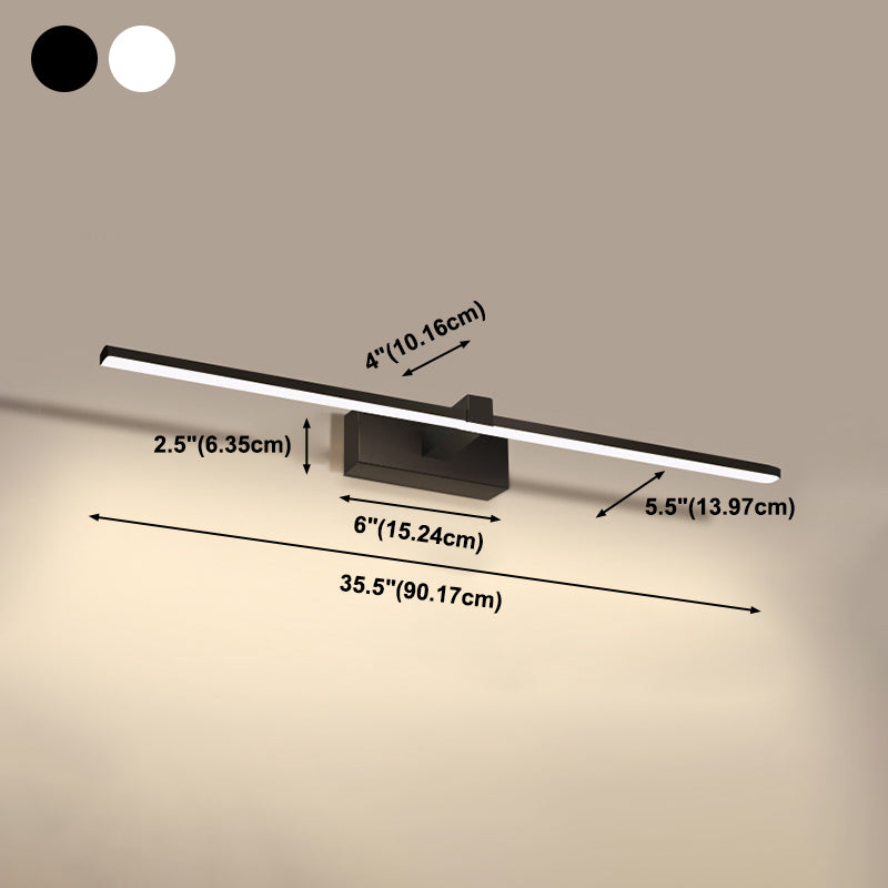 Noordse moderne spiegellicht Simple Long Strip Mirror Lamp Fixture voor badkamer