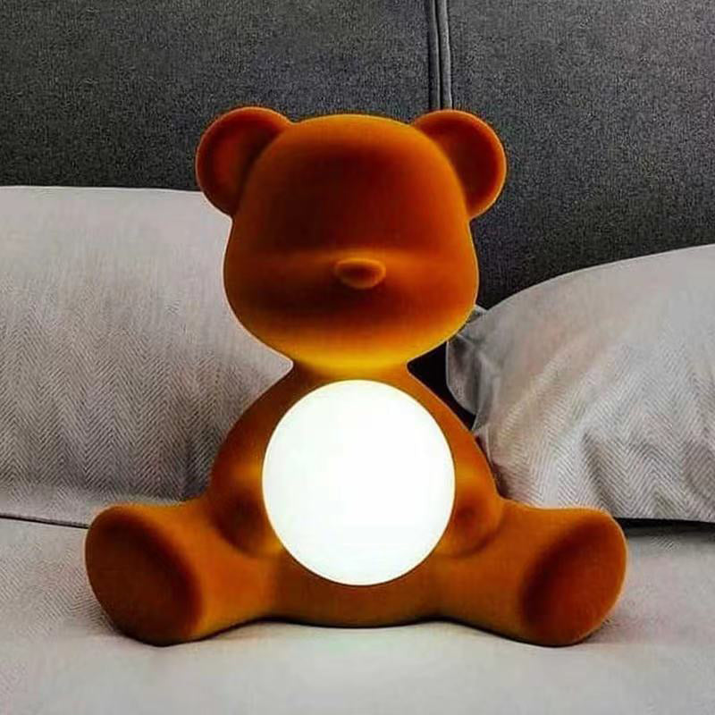 Lampada da tavolo da orso in stile nordico Lampada da scrivania in stile moderno per la camera da letto dello studio