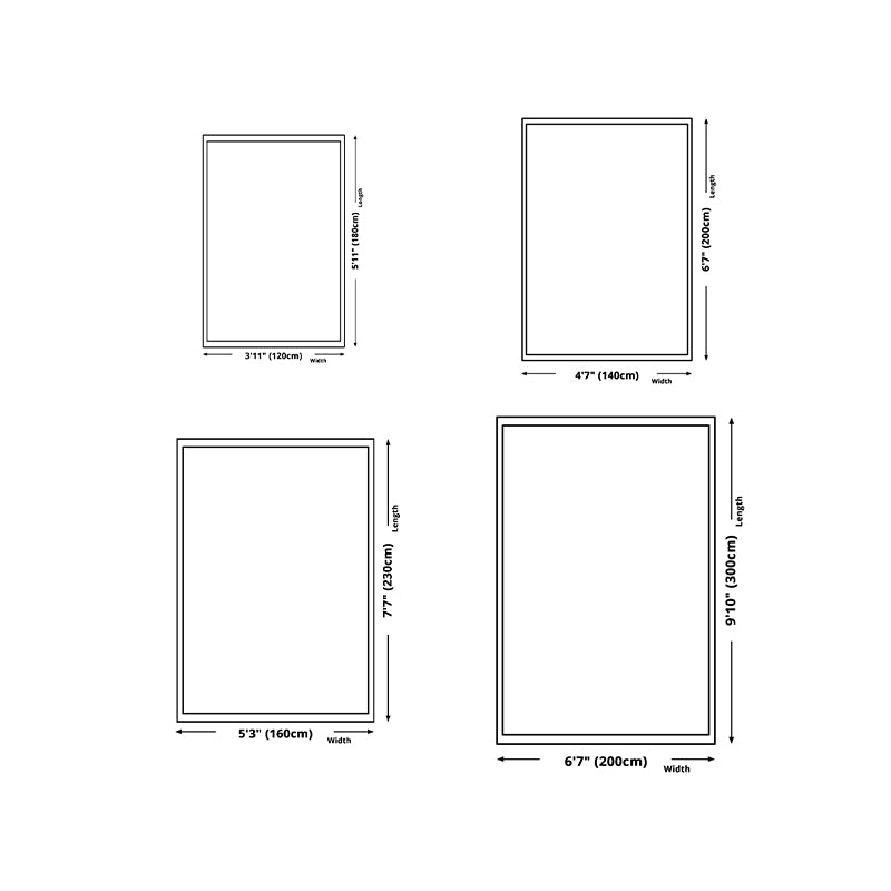 Black Modern Rug Polyester Pattern Rug Non-Slip Backing Area Rug for Home Decor