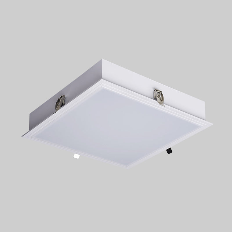 Plafonnier LED rectangulaire de style contemporain, luminaire encastré pour le bureau