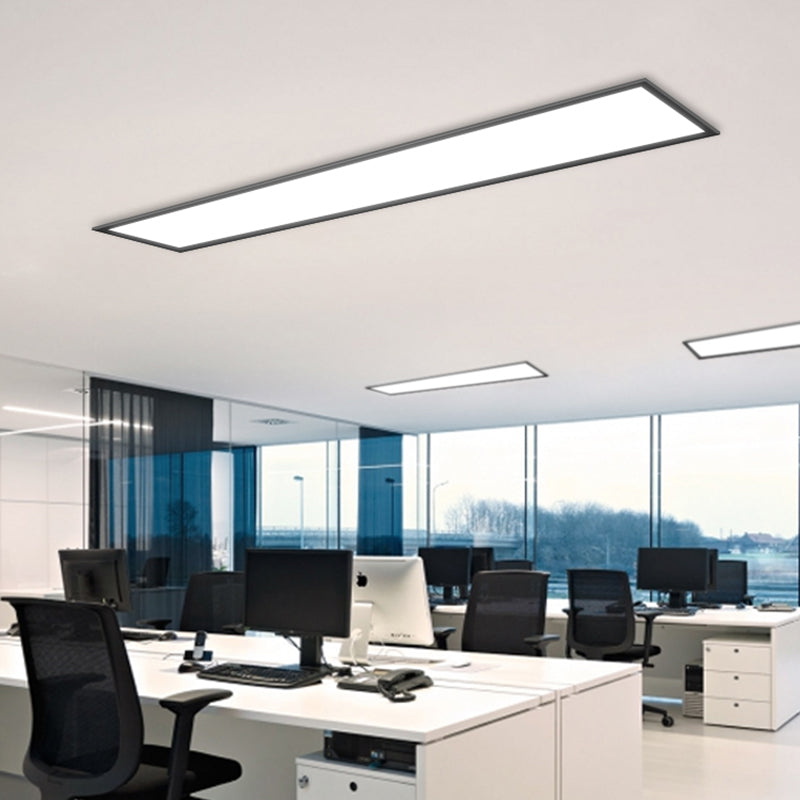 Plafonnier LED rectangulaire de style contemporain, luminaire encastré pour le bureau