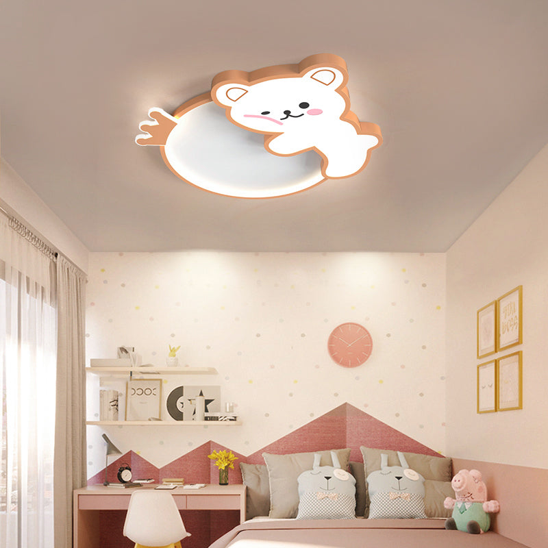 Bear Simple Style LED Ceiling Lights Lovely  Flush-mount Lamp for Bedroom Kid's Room