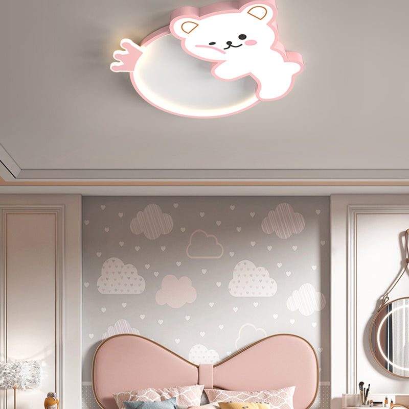 Bear Simple Style LED Ceiling Lights Lovely  Flush-mount Lamp for Bedroom Kid's Room