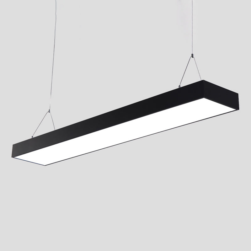 Lampes suspendues modernes avec des luminaires d'éclairage de pendentif à LED noir en acrylique pour le bureau