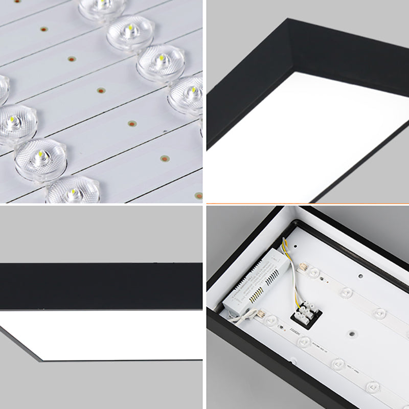 Lampes suspendues modernes avec des luminaires d'éclairage de pendentif à LED noir en acrylique pour le bureau