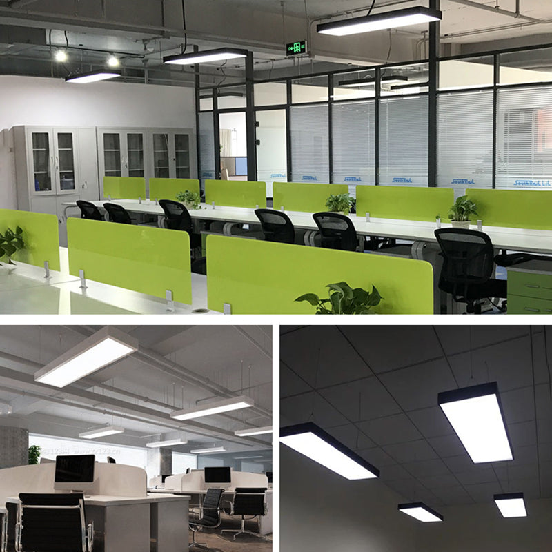 Lampes suspendues modernes avec des luminaires d'éclairage de pendentif à LED noir en acrylique pour le bureau