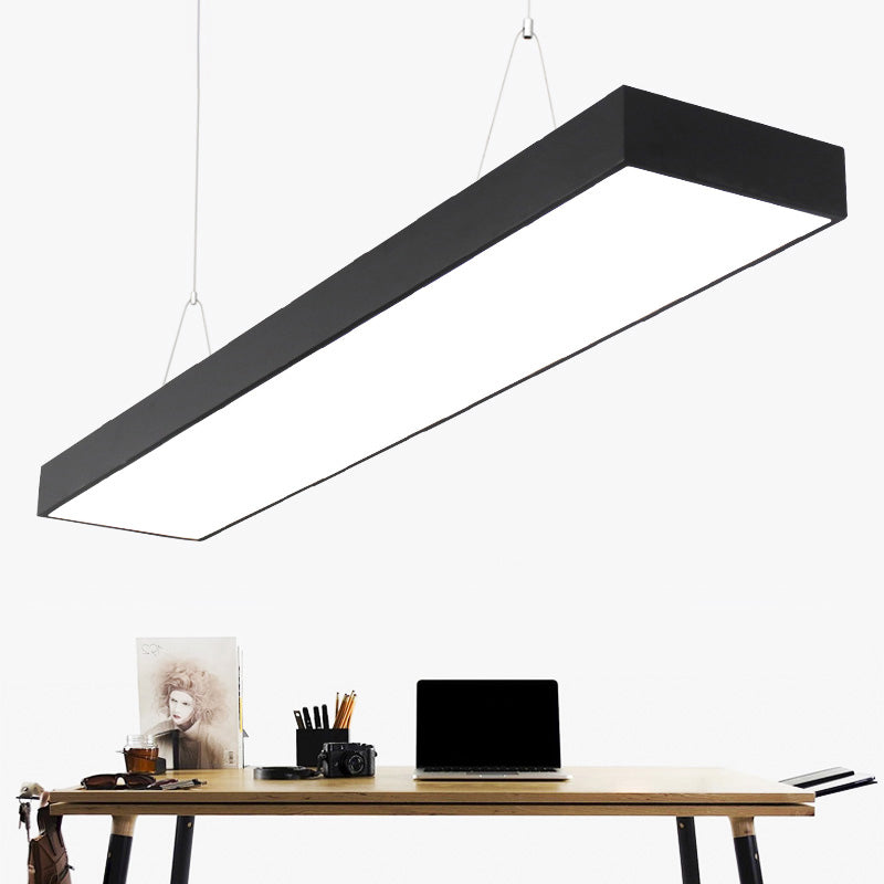 Lampes suspendues modernes avec des luminaires d'éclairage de pendentif à LED noir en acrylique pour le bureau