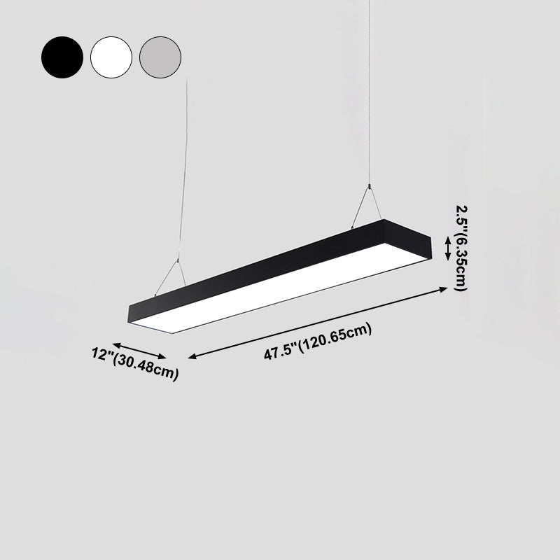 Lampes suspendues modernes avec des luminaires d'éclairage de pendentif à LED noir en acrylique pour le bureau