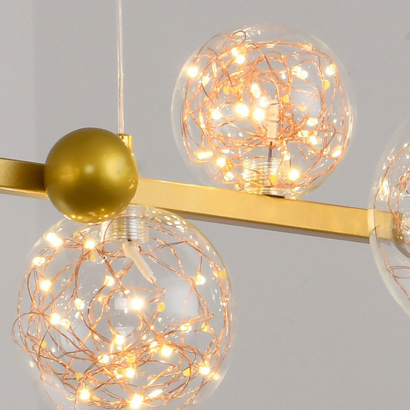 Nórdica Dining Island Light Kitchen Simple Led Glass Shade Colgara de luz colgante