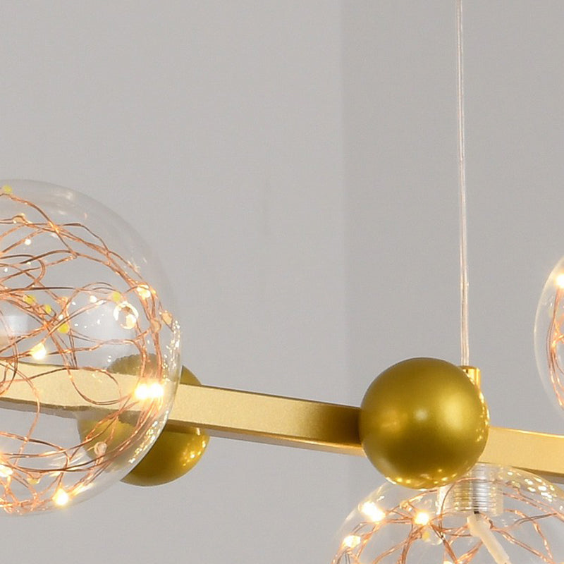 Nórdica Dining Island Light Kitchen Simple Led Glass Shade Colgara de luz colgante