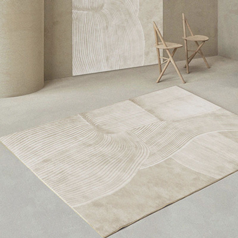 Modern Indoor Carpet Polyester Area Rug Non-Slip Backing Rug for Home Decor
