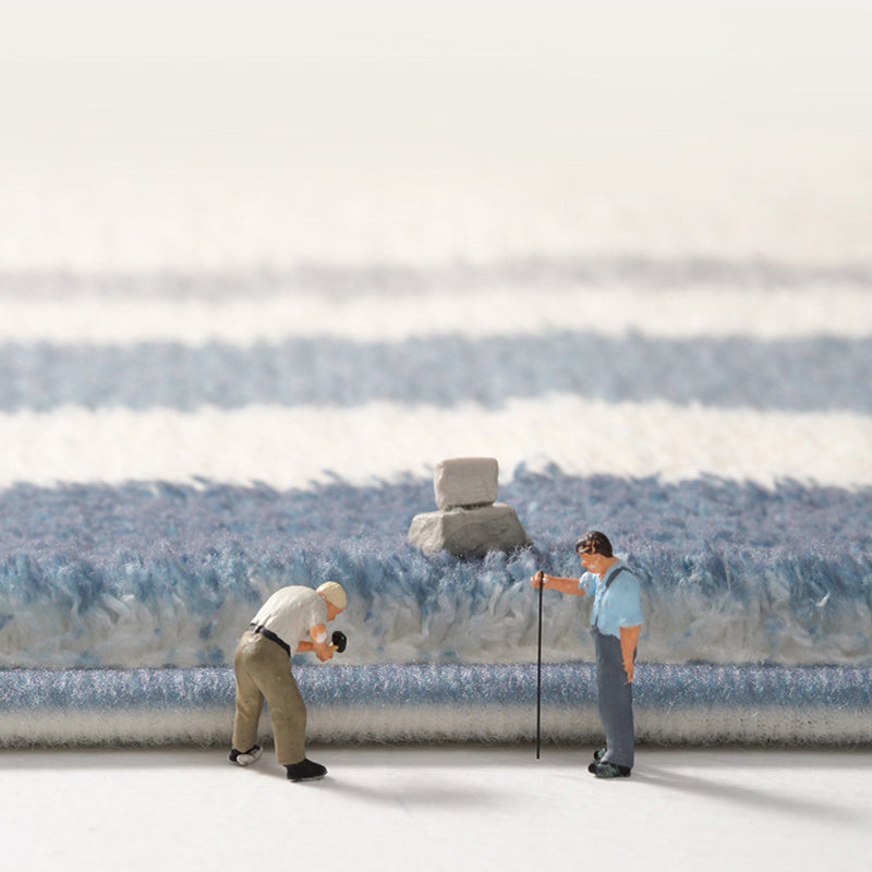 Abstract Round Rug Gradual Change Design Rug Anti-Slip Backing Carpet for Bedroom