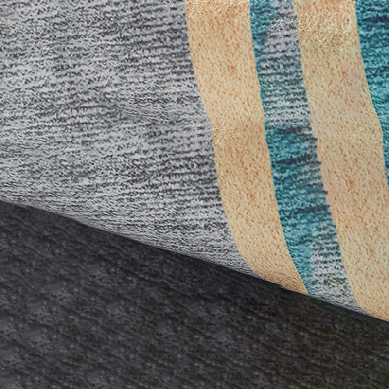 Tapis géométrique à carreaux moderne tapis intérieur du tapis de support non glissant résistant