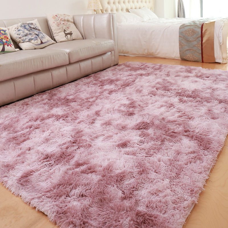 Gradient Tie-dye Plush Rug Indoor Rug Washable Pet Friendly Carpet for Home Decor