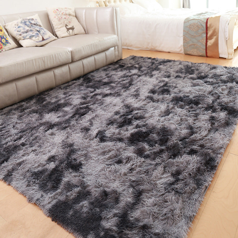 Gradient Tie-dye Plush Rug Indoor Rug Washable Pet Friendly Carpet for Home Decor