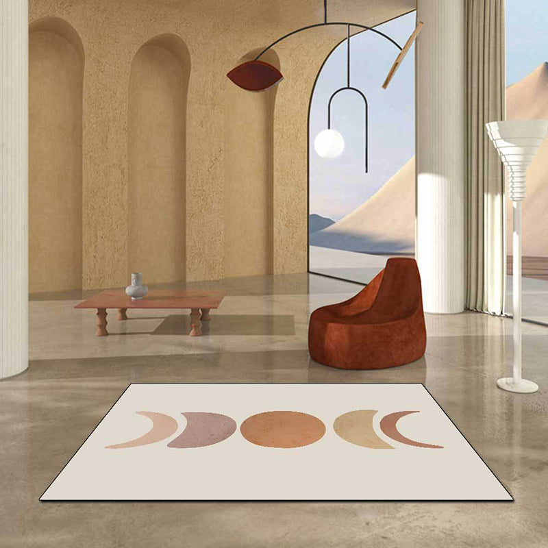 Color Block Rug Area Rug Pet Friendly Polyester Rug for Living Room