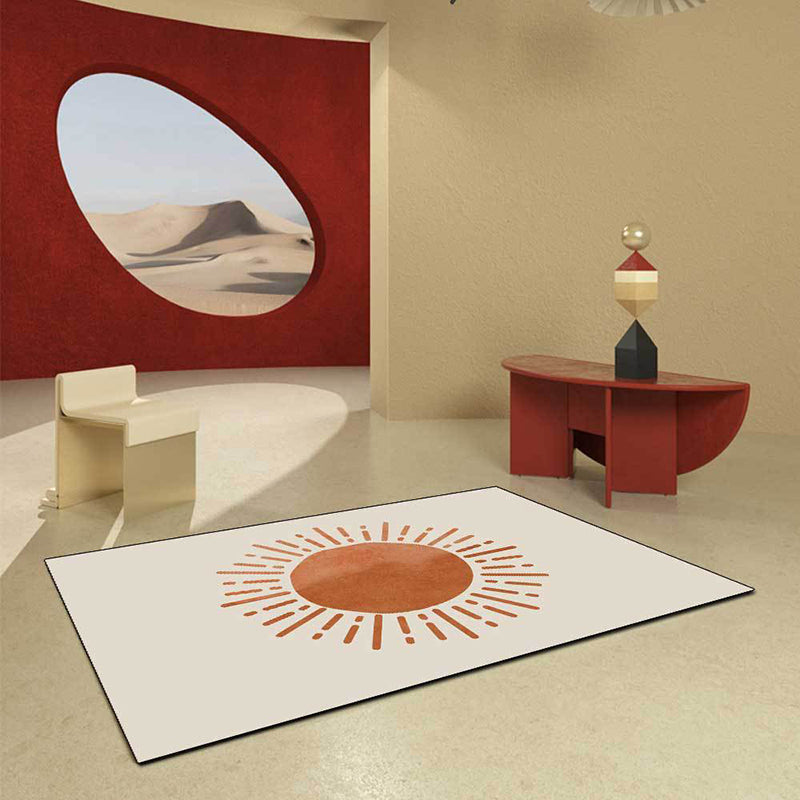 Color Block Rug Area Rug Pet Friendly Polyester Rug for Living Room