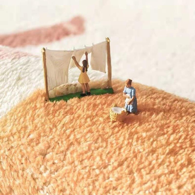 Farbblock Teppich in Indoor Teppichmaschine Waschbar für die Heimdekoration