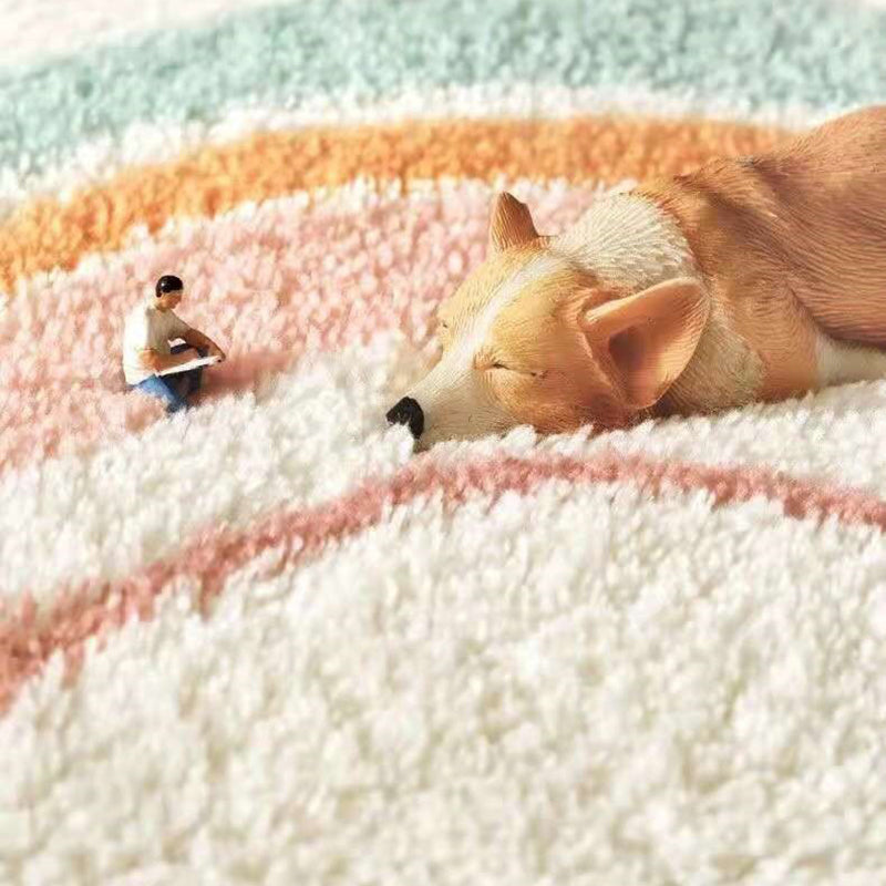 Farbblock Teppich in Indoor Teppichmaschine Waschbar für die Heimdekoration