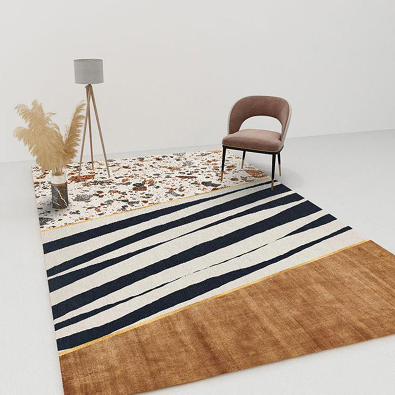 Dark Green Modern Rug Polyester Irregular Spot Rug Washable Rug for Drawing Room