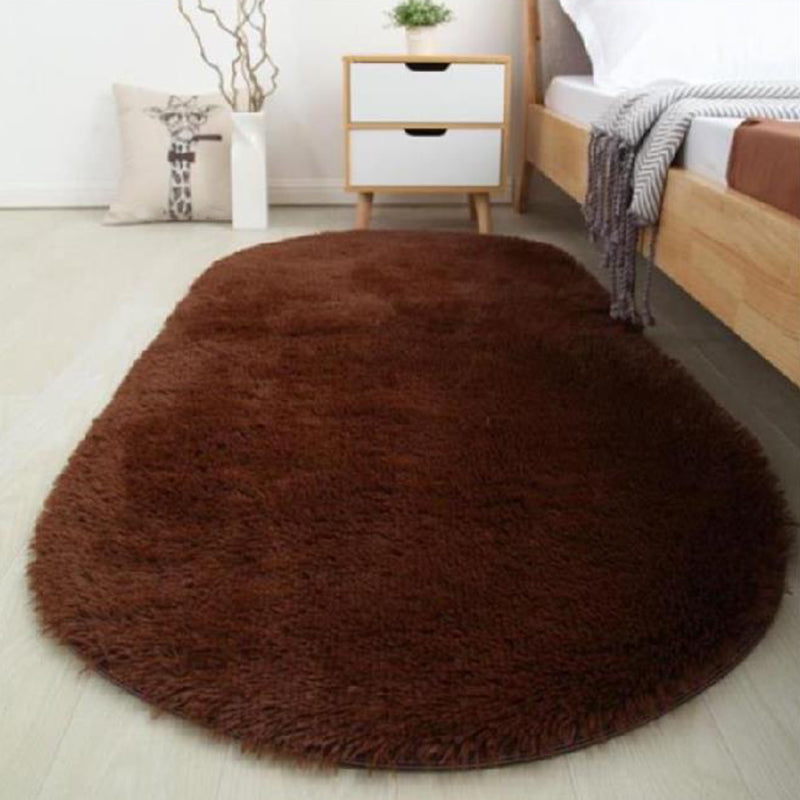 Tapis en peluche ovale tapis intérieur