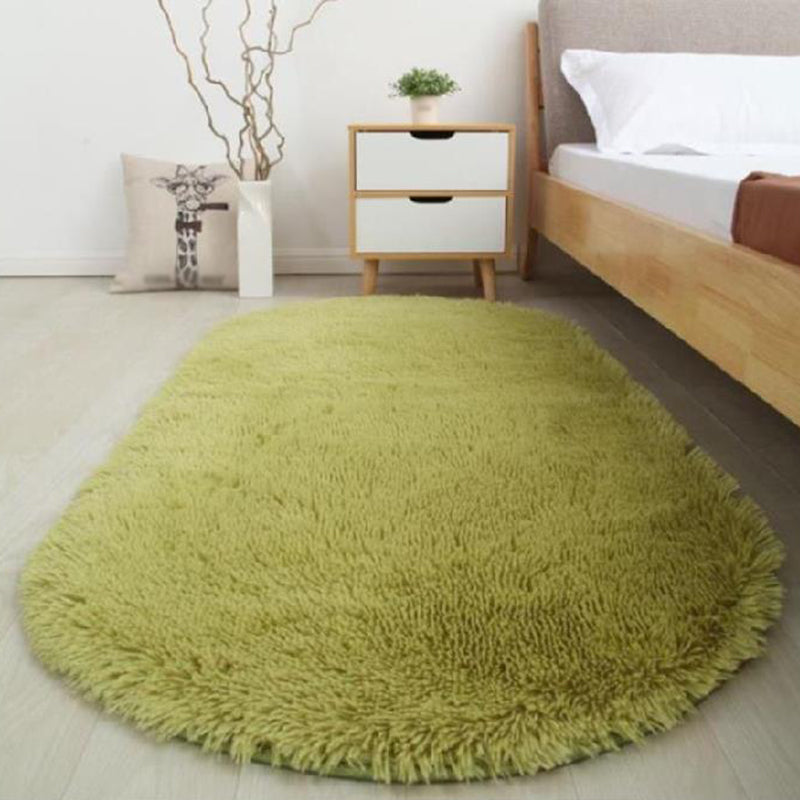 Ovaal pluche vloerkleed binnen tapijt niet-slip rug machine wasbaar gebied tapijt