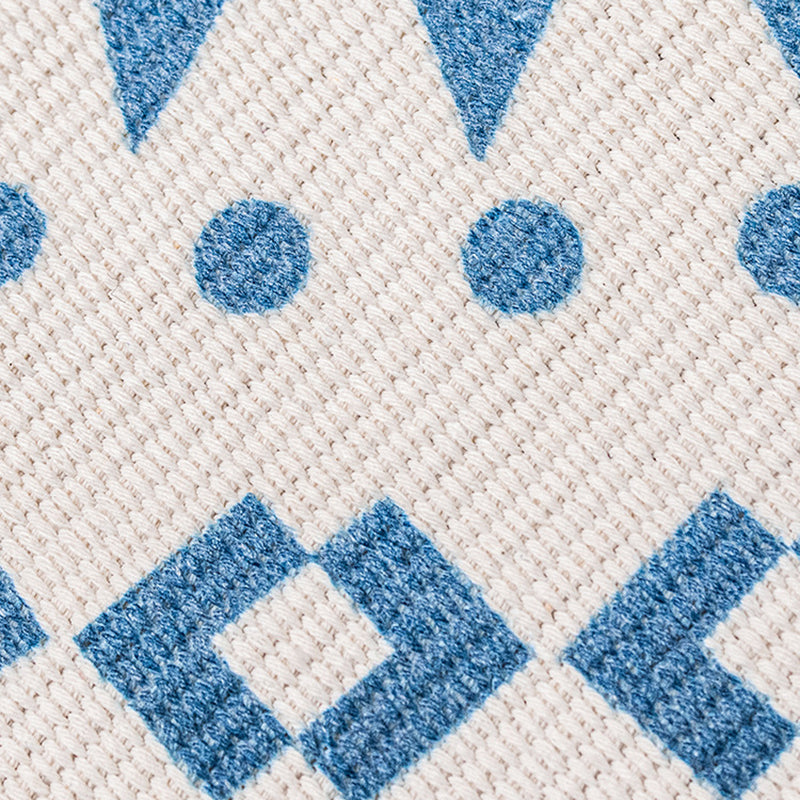 Einfacher Fläche Teppich Stammesdruck runder Teppichwaschbecher Mischteppich mit Fransen