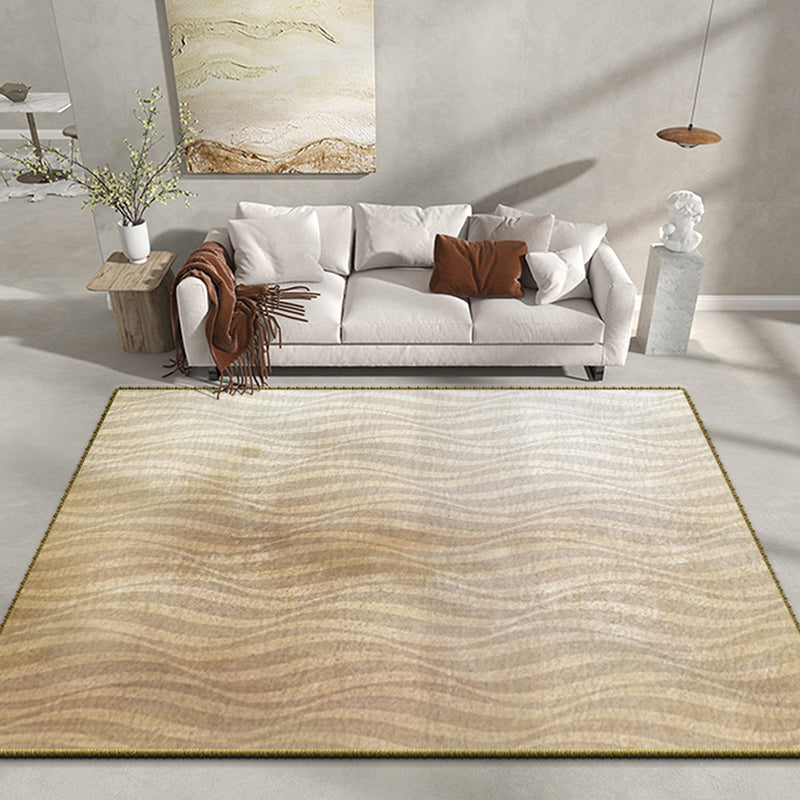 Gray Indoor Rug Trendy Polyester Area Rug Stain Resistant Carpet for Living Room