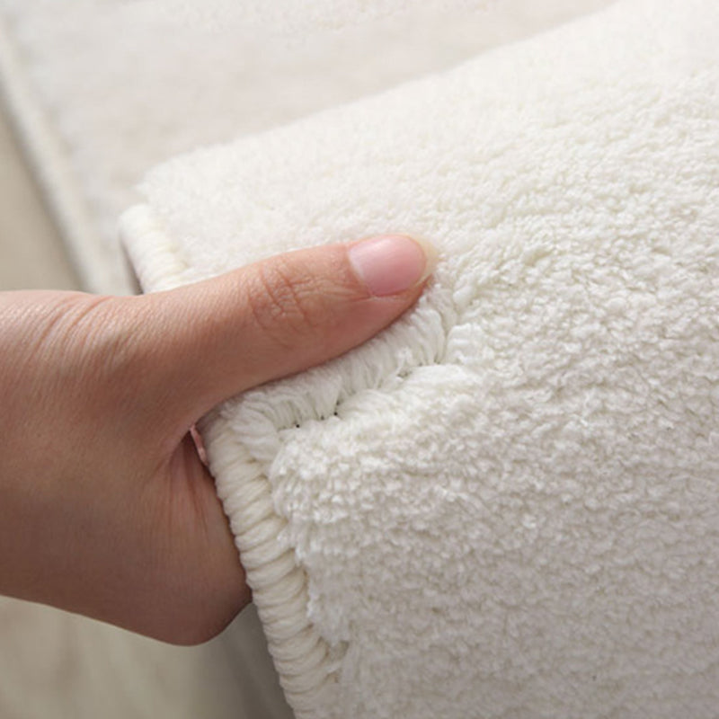 Wit eenvoudig tapijt polyester controle print tapijt vlekbestendig tapijt voor woonkamer