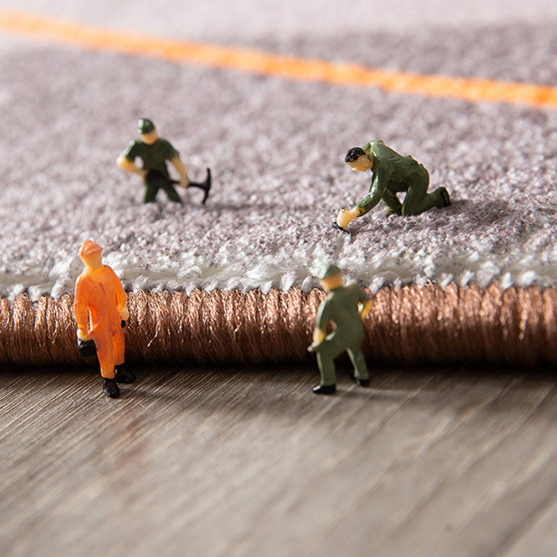 Wit eenvoudig tapijt polyester controle print tapijt vlekbestendig tapijt voor woonkamer