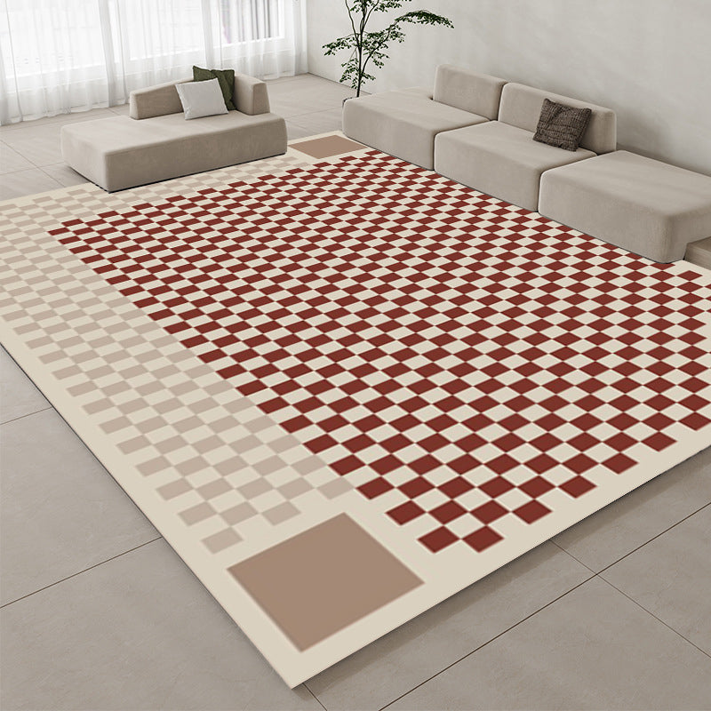 Wit eenvoudig tapijt polyester controle print tapijt vlekbestendig tapijt voor woonkamer