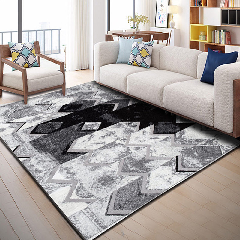 Tappeto sexangle moderno grigio tappeto interno per soggiorno per soggiorno