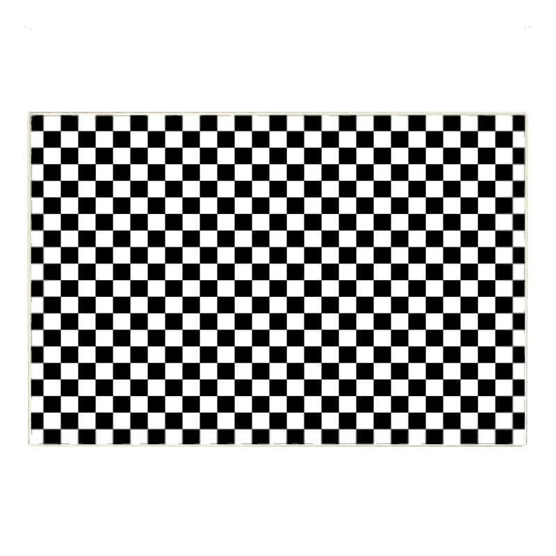 Apricot Square Pattern Rug Polyester Modern Rug Washable Rug for Living Room