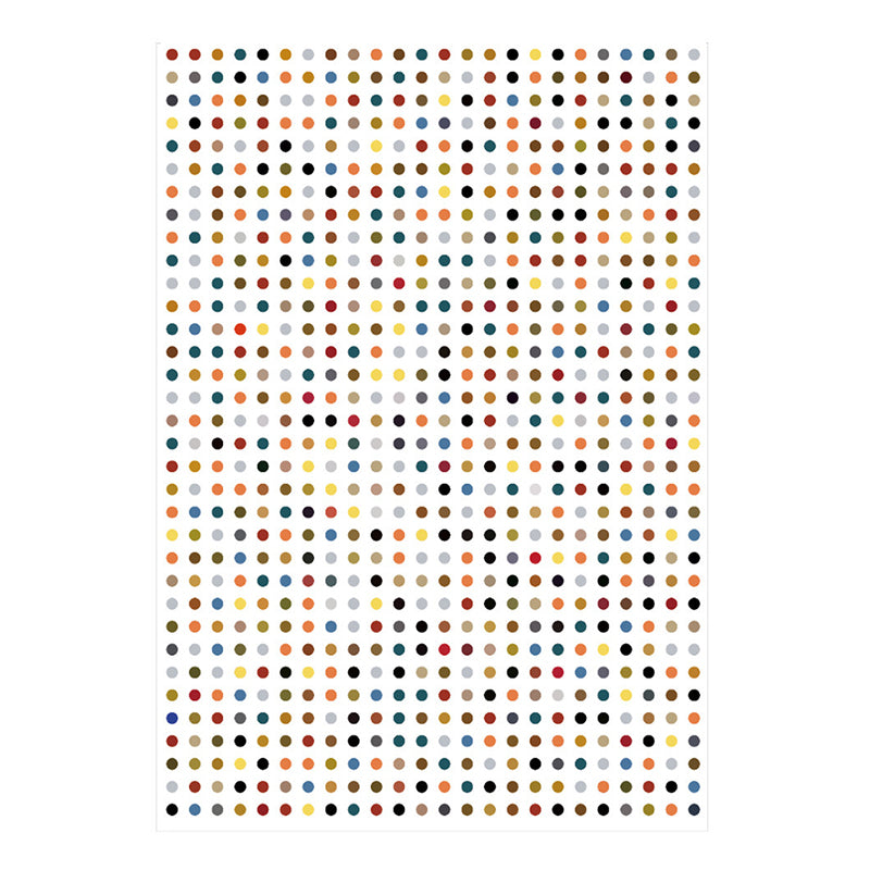 Beige Modern Rug Polyester Spots Rug Washable Rug for Living Room