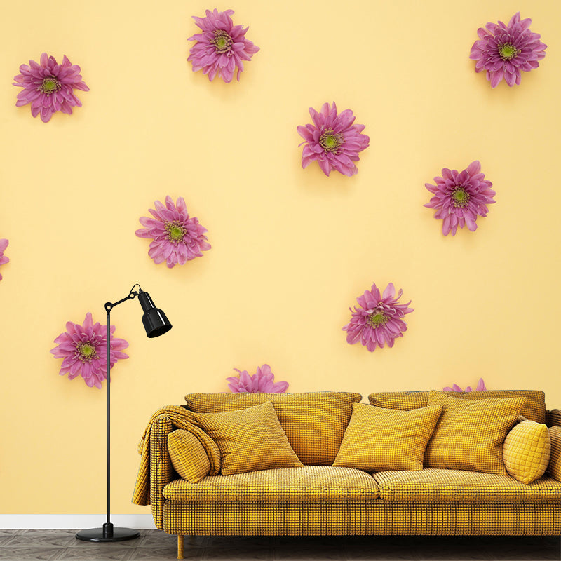 Environment Friendly Decorative Murals Flower Dining Room Wall Murals Wallpaper