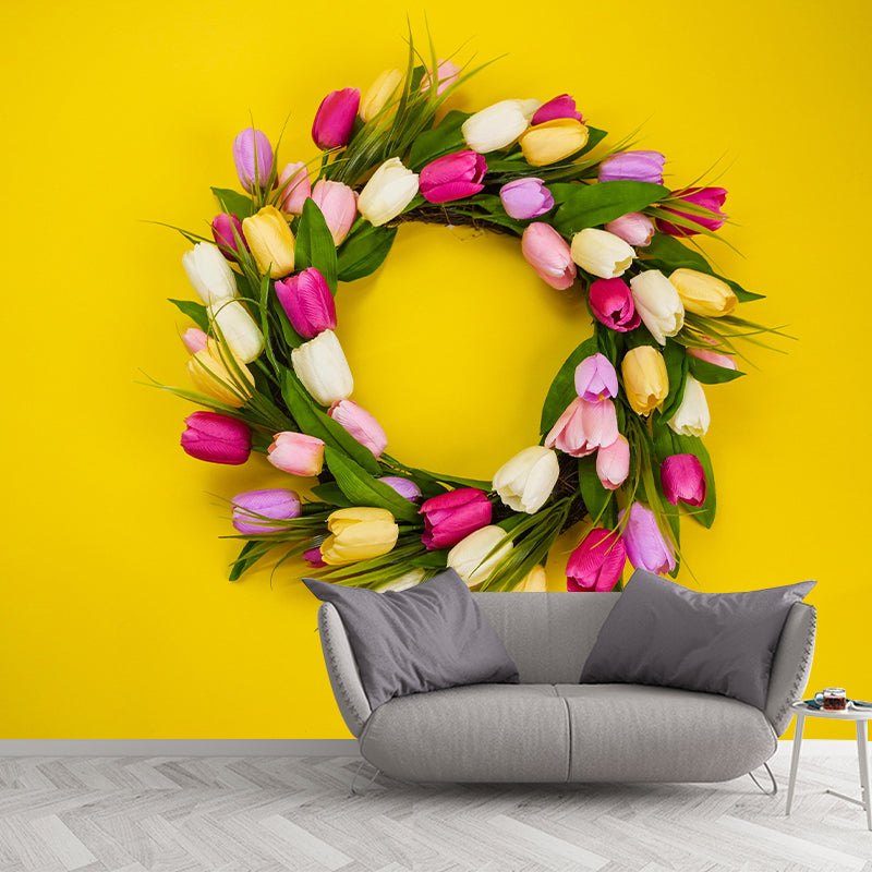 Environment Friendly Decorative Murals Flower Dining Room Wall Murals Wallpaper