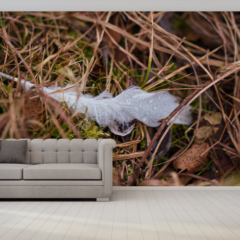 Customized Feather Decorative Murals Sleeping Room Wall Murals