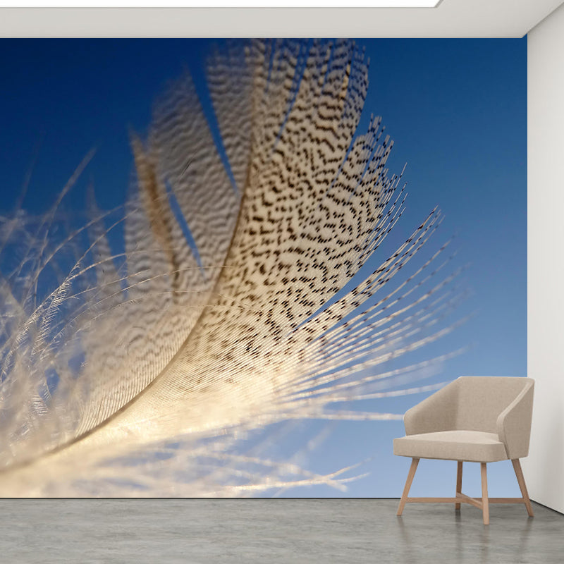 Customized Feather Decorative Murals Sleeping Room Wall Murals