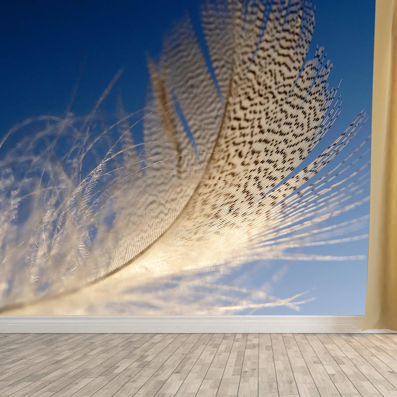 Customized Feather Decorative Murals Sleeping Room Wall Murals