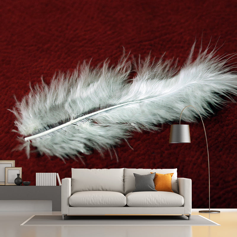 Contemporary Feather Decorative Murals Dining Room Wall Murals Wallpaper