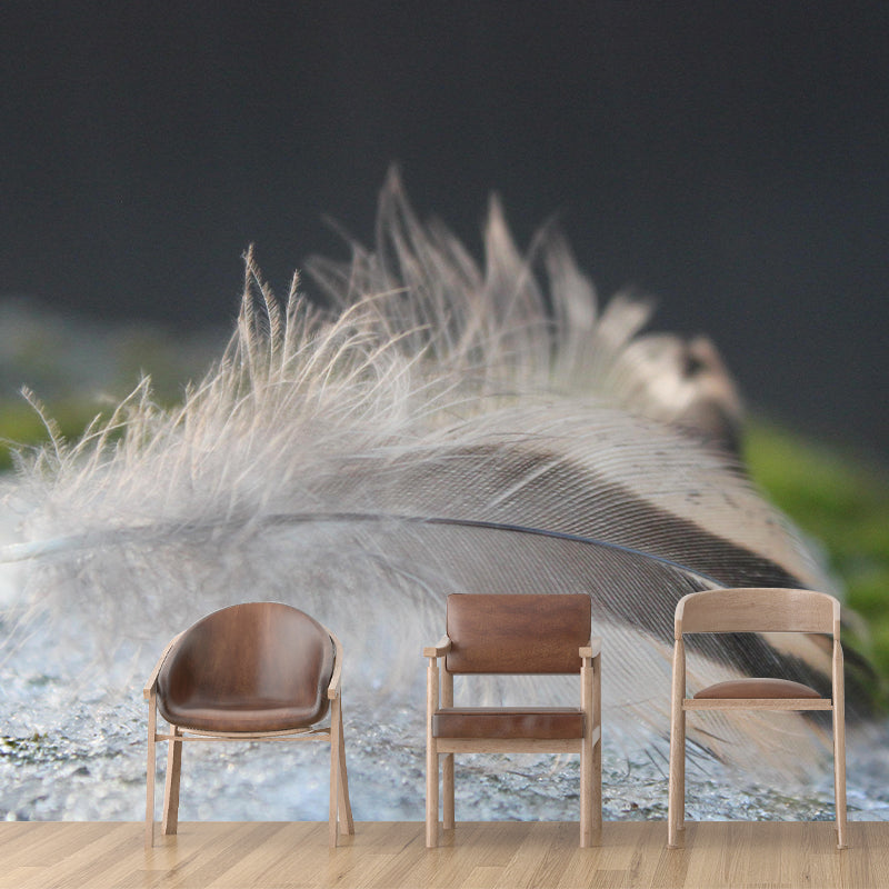 Horizontal Photography Feather Mural Eco-friendly Decorative Wallpaper Home Decor