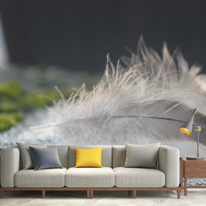 Horizontal Photography Feather Mural Eco-friendly Decorative Wallpaper Home Decor