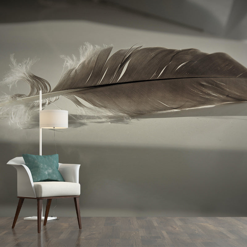 Customized Photography Feather Mural Eco-friendly Decorative Wallpaper for Room