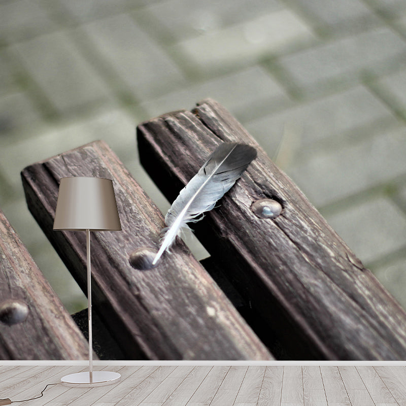 Horizontal Photography Bird Feather Mural Eco-friendly Decorative Wallpaper for Home