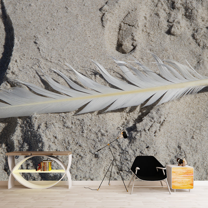 Horizontal Photography Bird Feather Mural Eco-friendly Decorative Wallpaper for Home