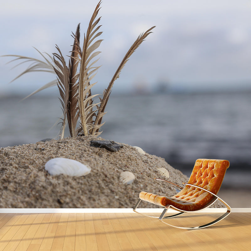 Bedroom Bird Feather Mural Eco-friendly Decorative Wallpaper