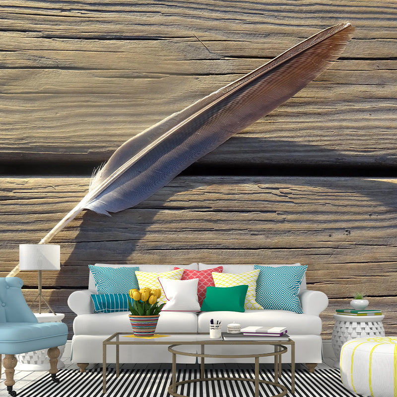 Bird Feather Photography Mural Eco-friendly Decorative Wallpaper Home Decor