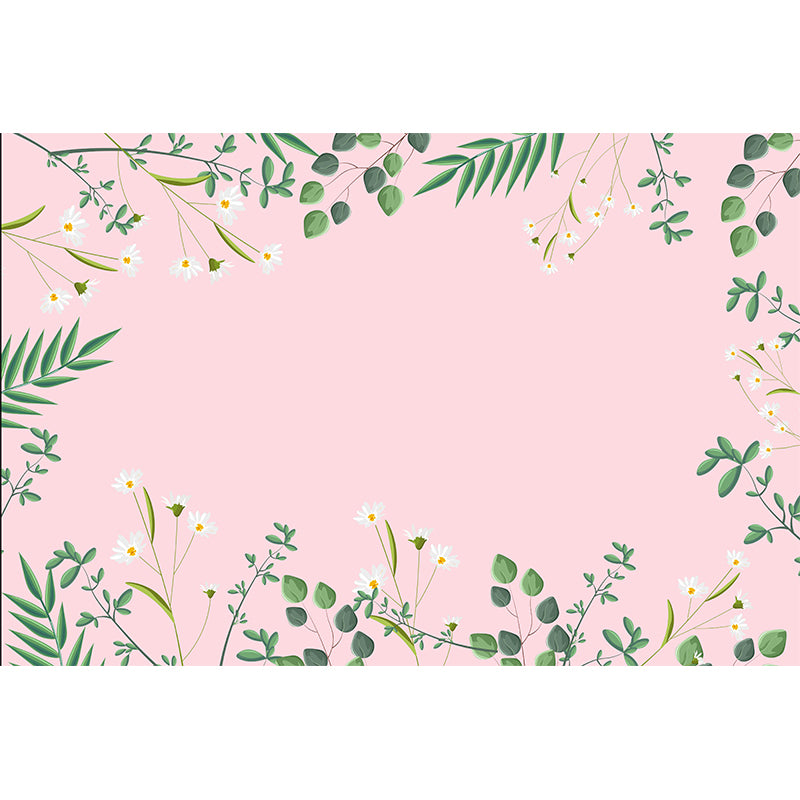 Stain Resistant Tropical Plants Murals Eco-friendly Wallpaper